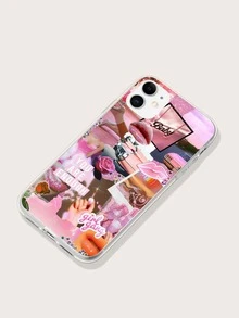 Hülle mit vermischtem Muster, kompatibel zu iPhone - Pink - Übersicht 2