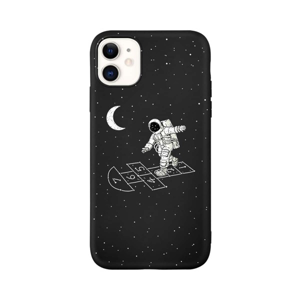 

Astronaut Pattern iPhone Case, Black and white