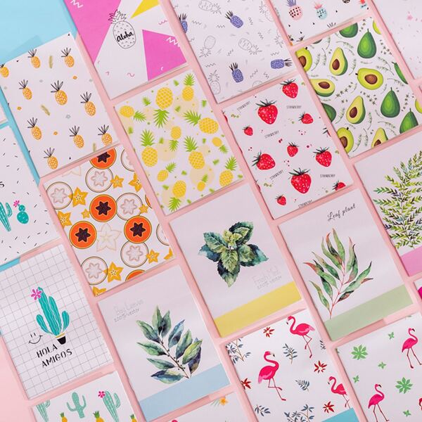 

1pc Random Pattern Notebook, Multicolor