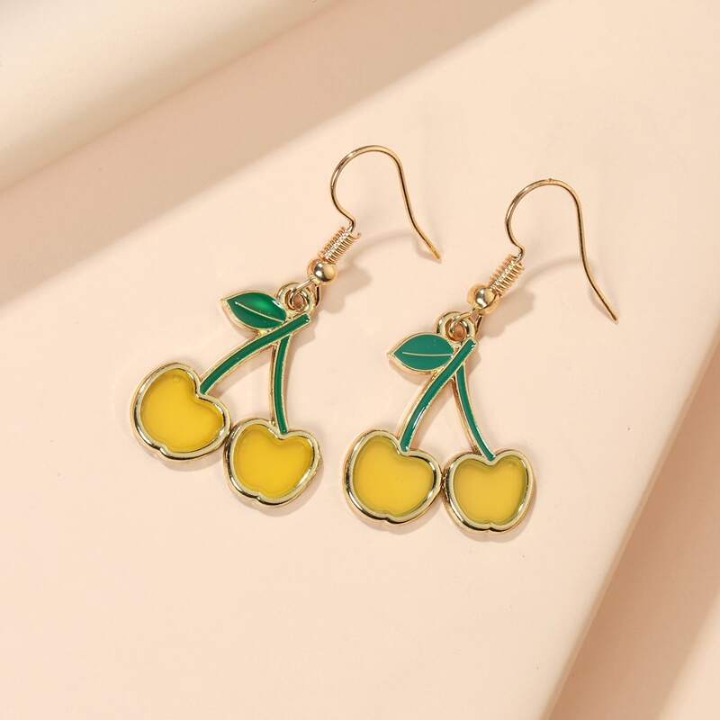 

1pair Fruit Design Drop Earrings, Multicolor