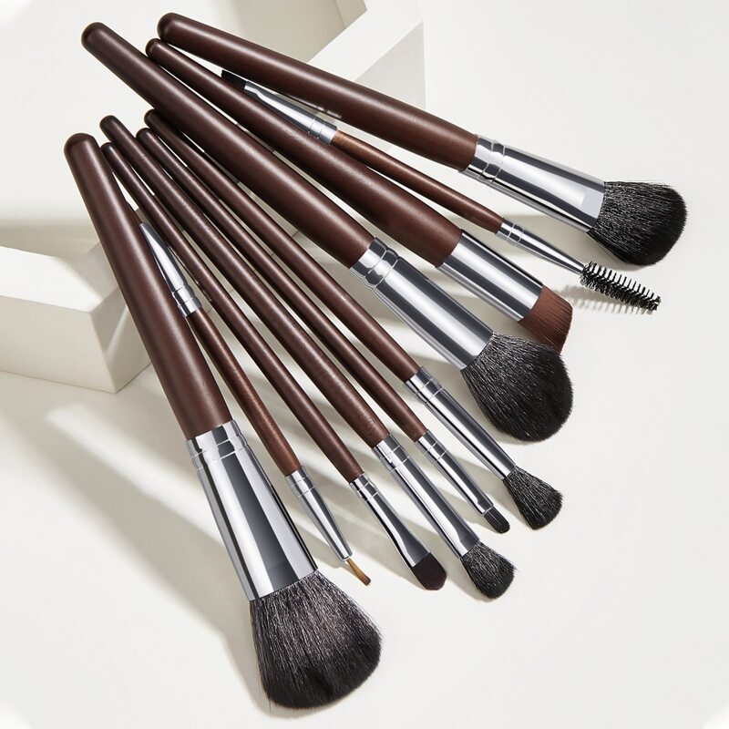 

10pcs Makeup Brush Set, Redwood