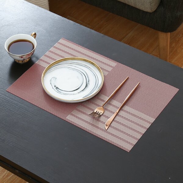 

Striped Pattern Placemat, Pink