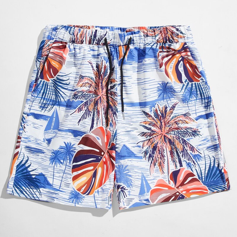 

Guys Tropical Graphic Drawstring Shorts 7'', Multicolor