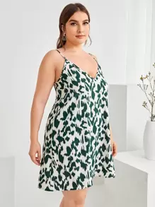 SHEIN VCAY Đầm Plus Size Tất cả trên in Giải trí - Nhiều màu - Xem 5