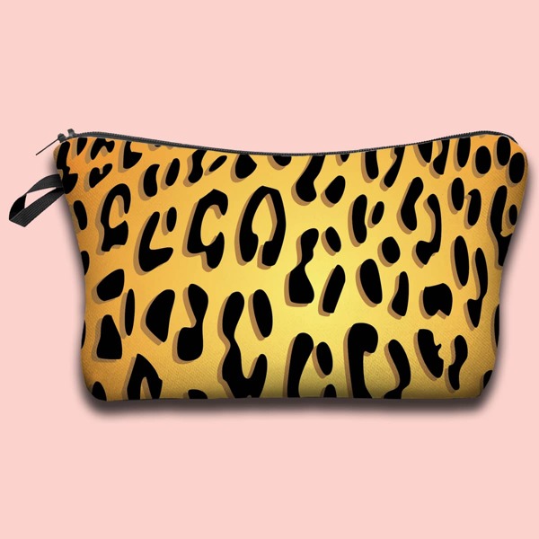

Leopard Makeup Bag, Yellow