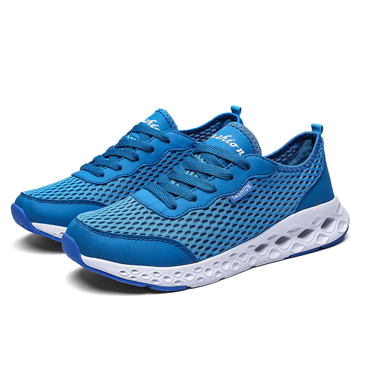 

Guys Hollow Out Lace-up Sneakers, Blue