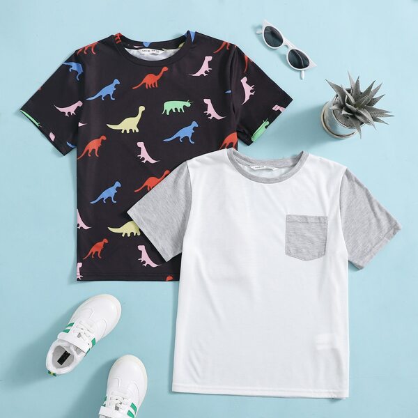 

Boys 2 Pack Short Sleeve Tee, Multicolor