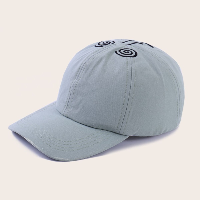 

Cartoon Face Baseball Cap, Dusty blue