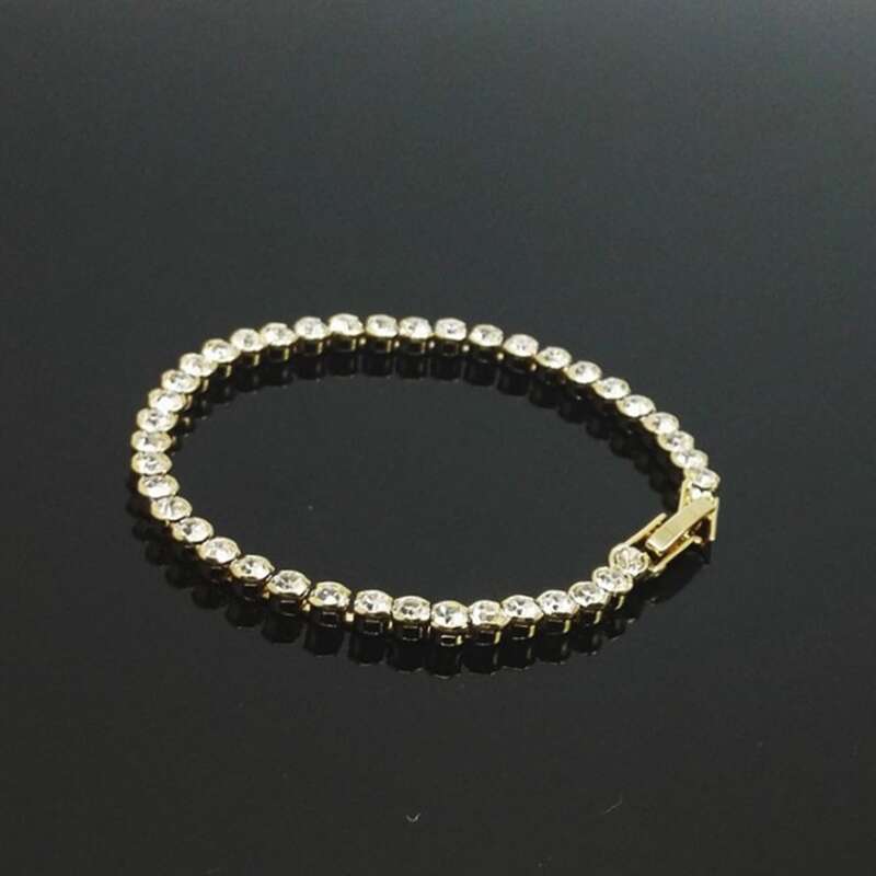 

Guys 1pc Rhinestone Bracelet, Gold