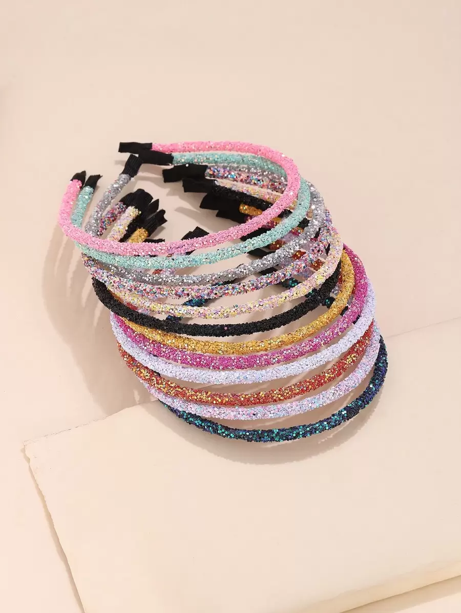 12pcs Colored Crystal Headbands, Gift For Mom, Friends, Teachers - Suitable For Women's Daily Wear And Festivals Pink Accessories Valentine's Day Valentines,Hairband,Hair Hoop ,Head Piece Head Accessories Beauty Home Hair Accessories