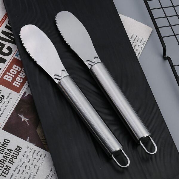 

1pc Stainless Steel Butter Spatula, Silver