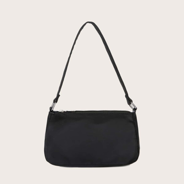 

Minimalist Nylon Baguette Bag, Black
