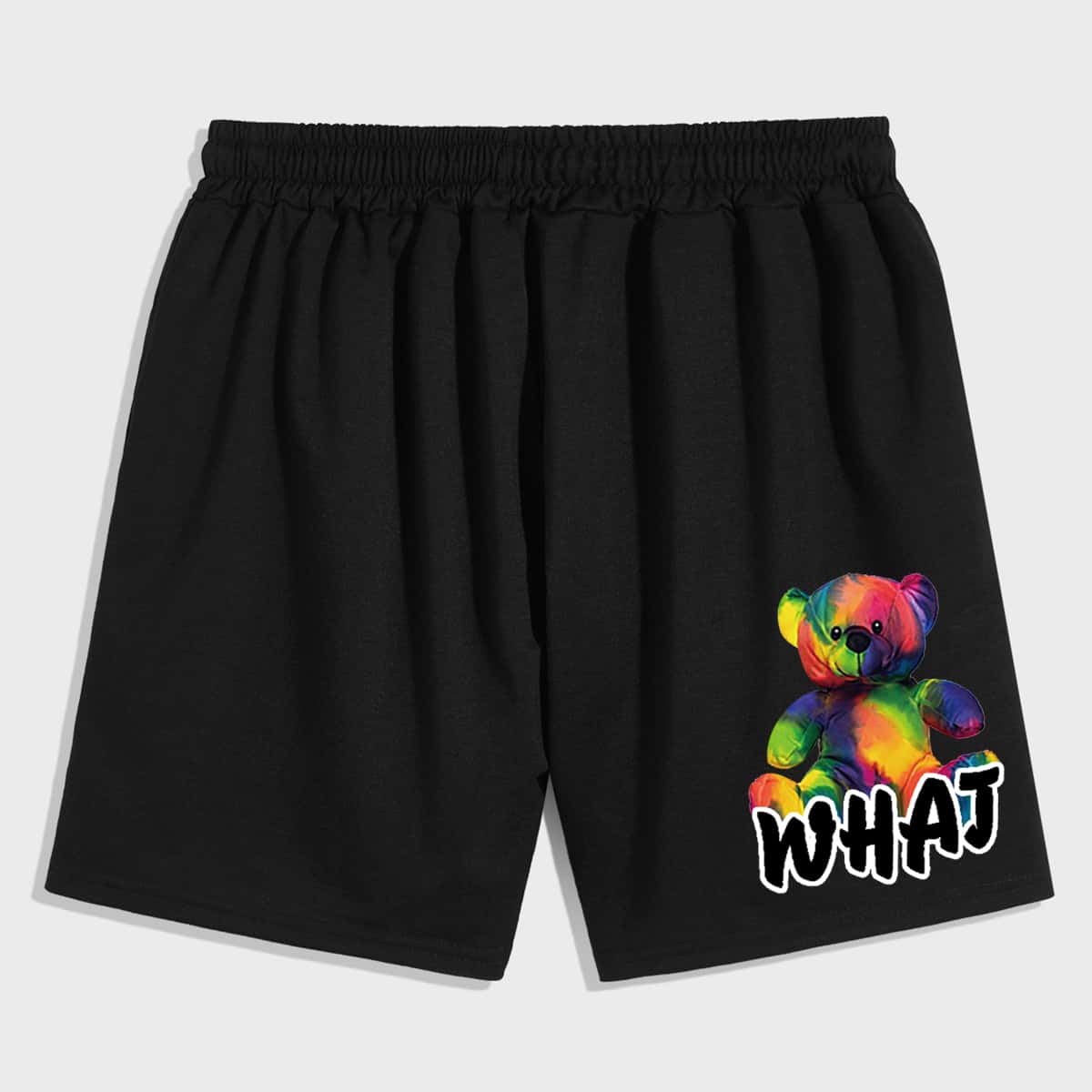 

Guys Cartoon Letter Shorts 7'', Black