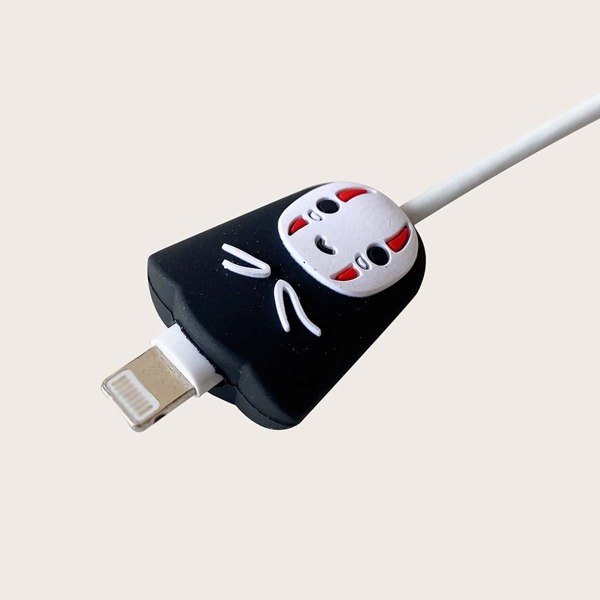 

Cartoon Ghost Data Cable Protector, Black