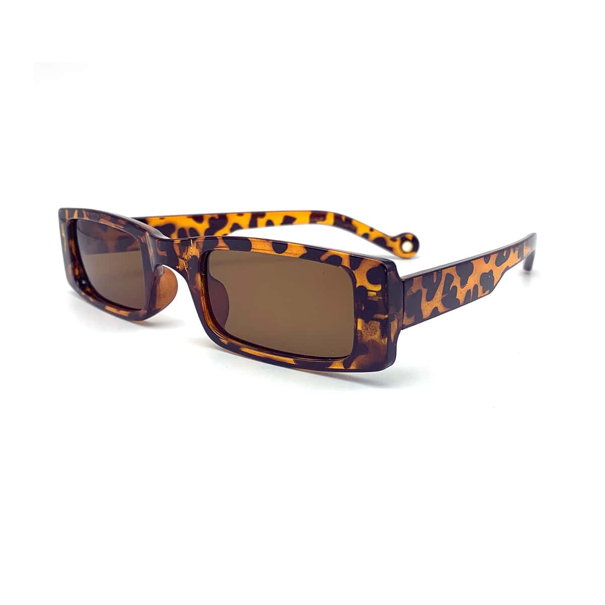 

Rectangle Frame Sunglasses, Brown