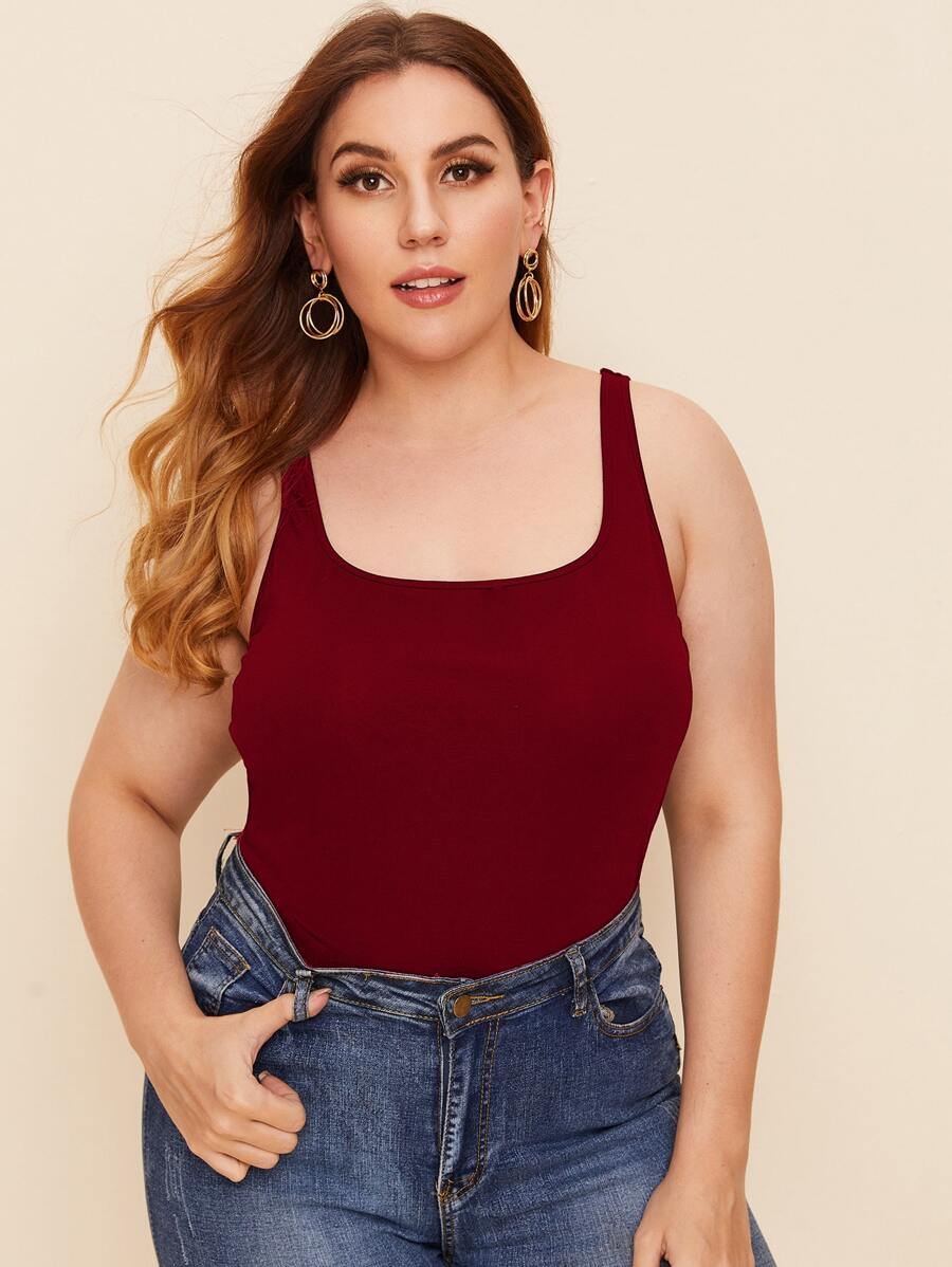 SHEIN Essnce Top tank unicolor - Burdeos - Ver 1