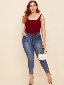 SHEIN Essnce Top tank unicolor - Burdeos - Ver 3