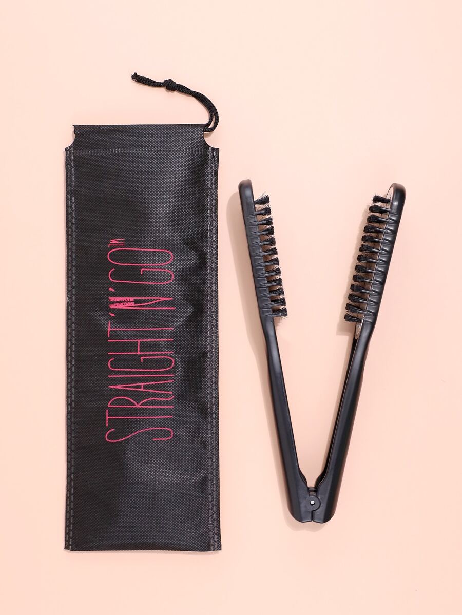 Bàn chải duỗi tóc chống tĩnh điện bằng tay - màu đen - Xem 1