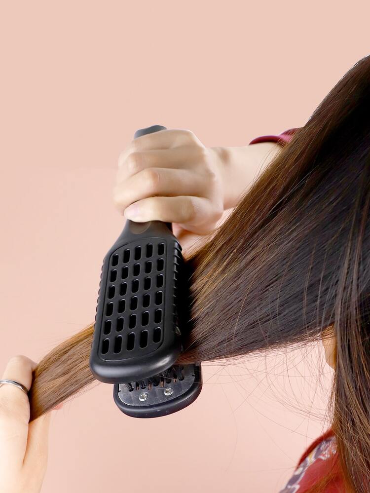 Bàn chải duỗi tóc chống tĩnh điện bằng tay - màu đen - Xem 2