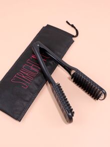 Bàn chải duỗi tóc chống tĩnh điện bằng tay - màu đen - Xem 5