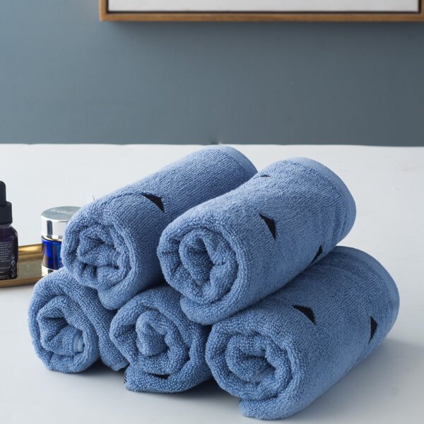 

1pc Triangle Pattern Face Towel, Blue