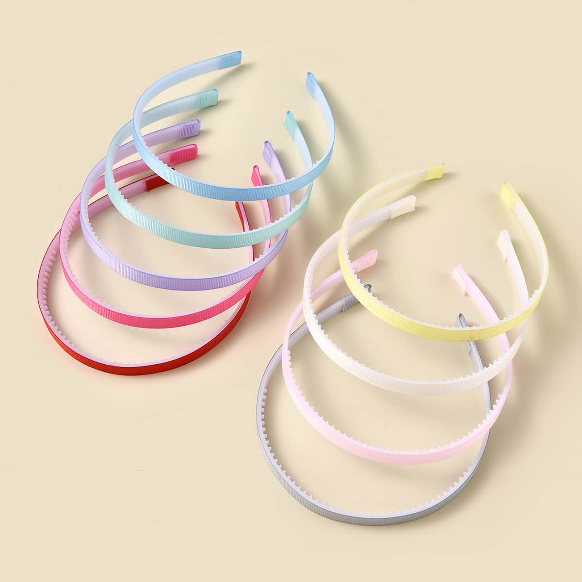 

9pcs Simple Colorful Headband, Multicolor