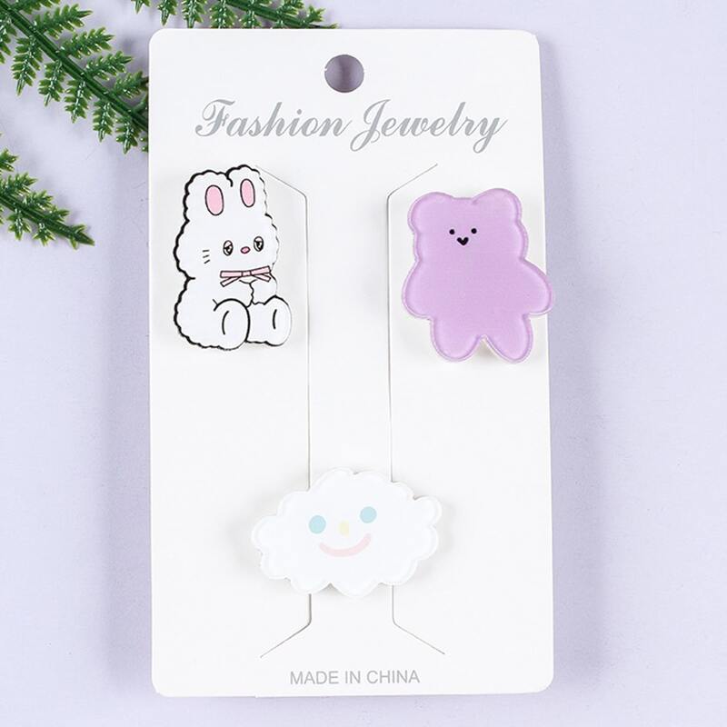 

3pcs Cartoon Brooches, Multicolor