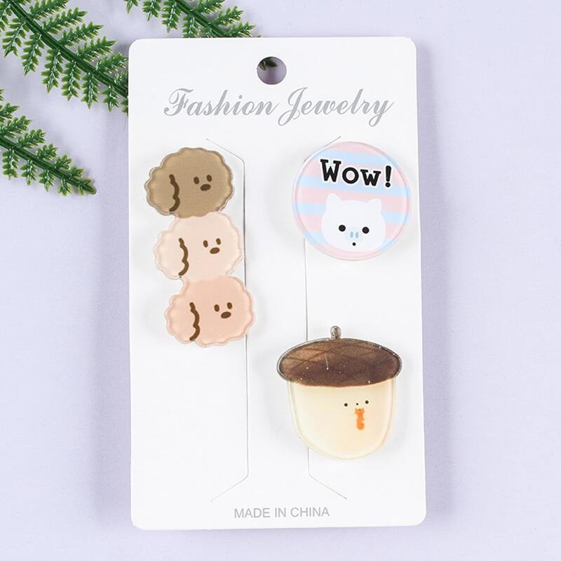 

3pcs Cartoon Brooches, Multicolor