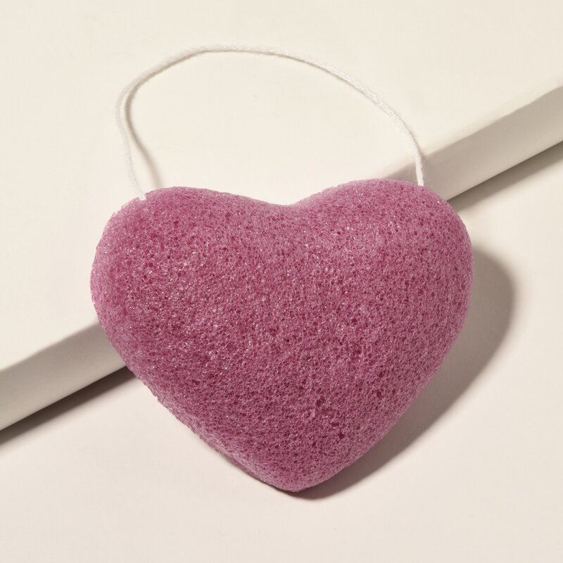 

Heart Shaped Facial Cleansing Sponge, Pink