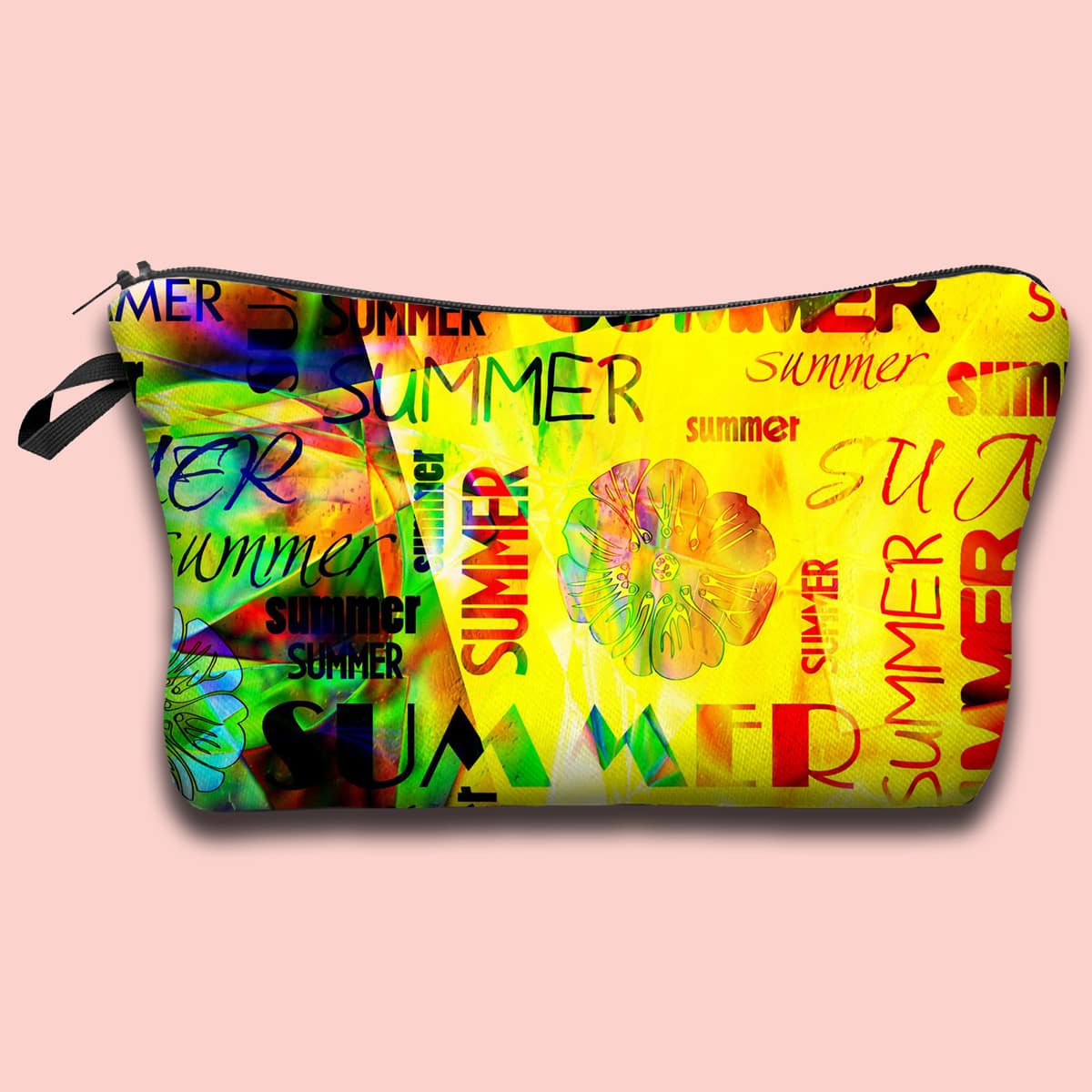 

Letter Graphic Makeup Bag, Multicolor