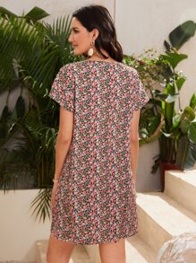 SHEIN Ditsy Floral Dress - Multicolor - View 2