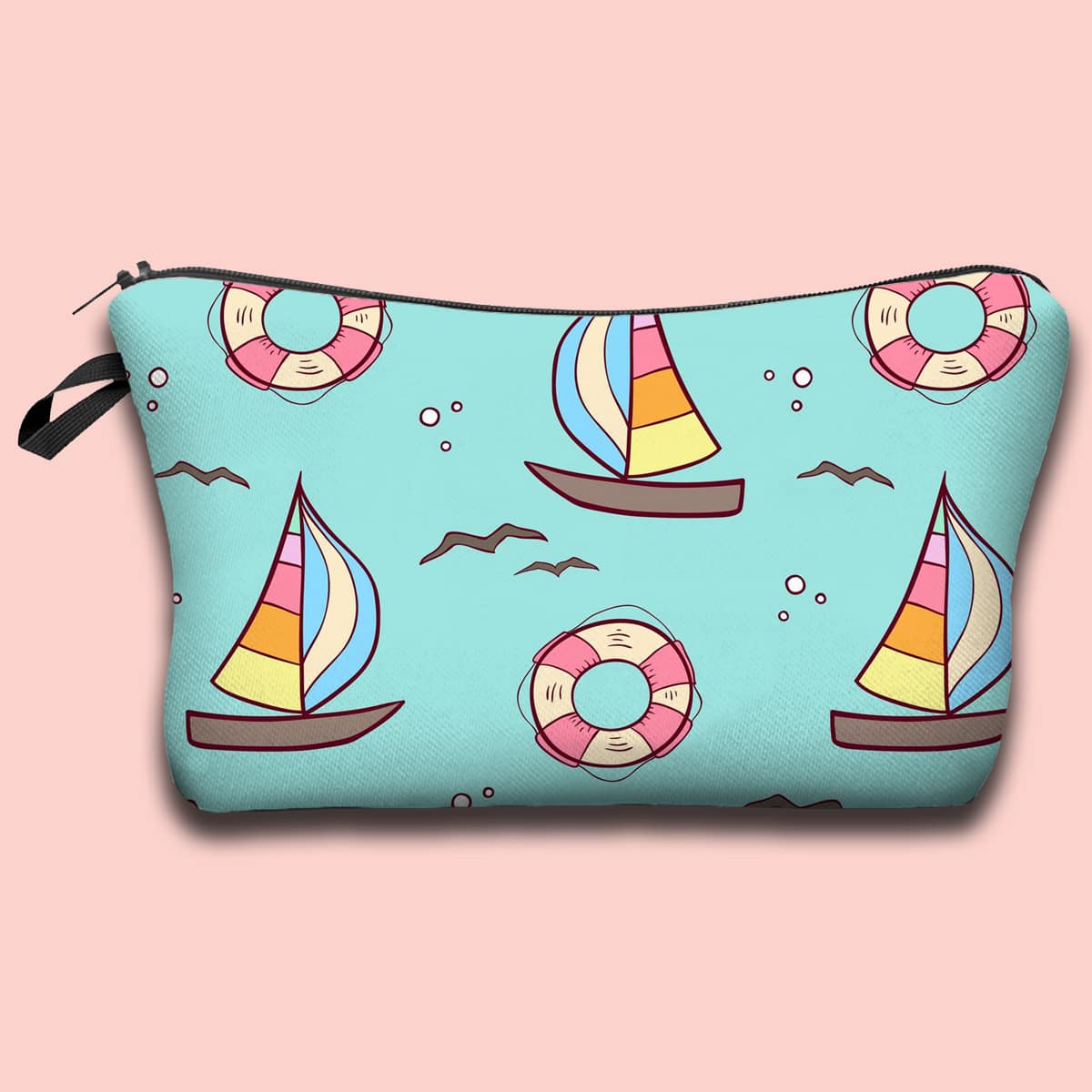 

Cartoon Graphic Makeup Bag, Blue