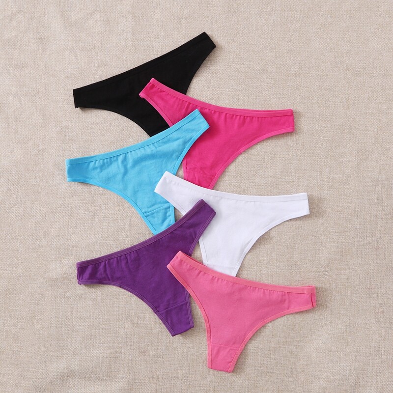 

6pack Simple Thong Set, Multicolor