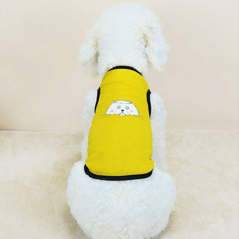 

Cartoon Graphic Pet Tank Top, Yellow