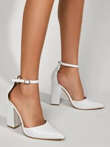 Crocodile Embossed Ankle Strap Pumps