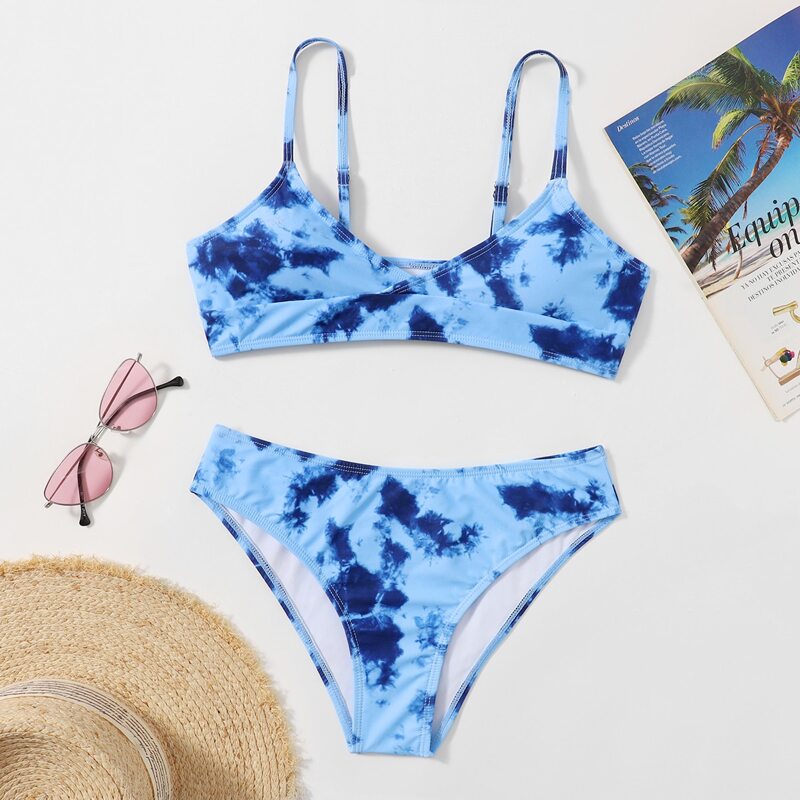 

Tie Dye Bikini Swimsuit, Blue