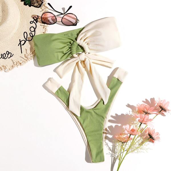 

Бикини Контрастный с кольцом, Многоцветный