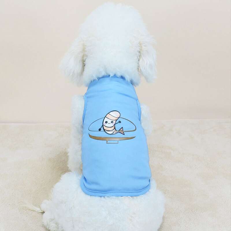 

Cartoon Graphic Pet Tank Top, Blue
