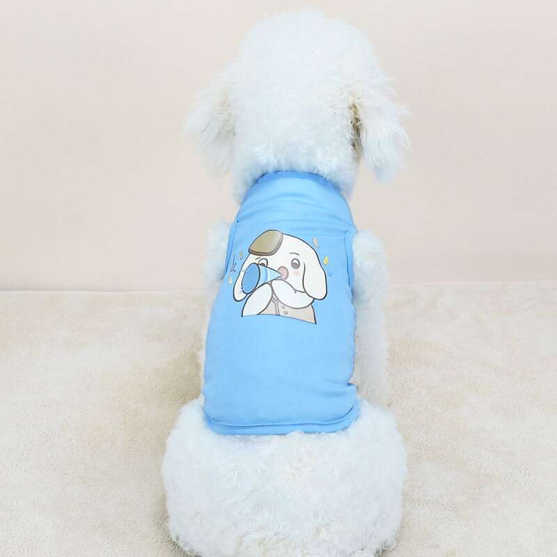 

Cartoon Graphic Pet Tank Top, Blue