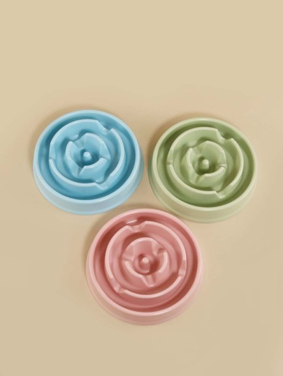 قطعة واحدة سلة طعام بطيئة للقطط/الكلاب بألوان عشوائية، هدية لعاشق الكلاب/القطط وصحون الأم المحبة للحيوانات الأليفة