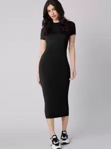 Mulvari Solid Bodycon Dress