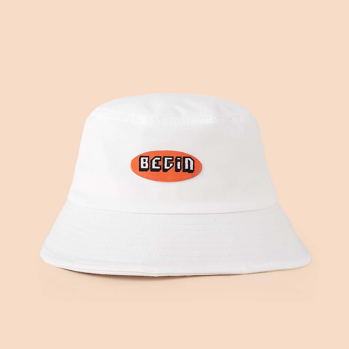 

Letter Graphic Bucket Hat, White