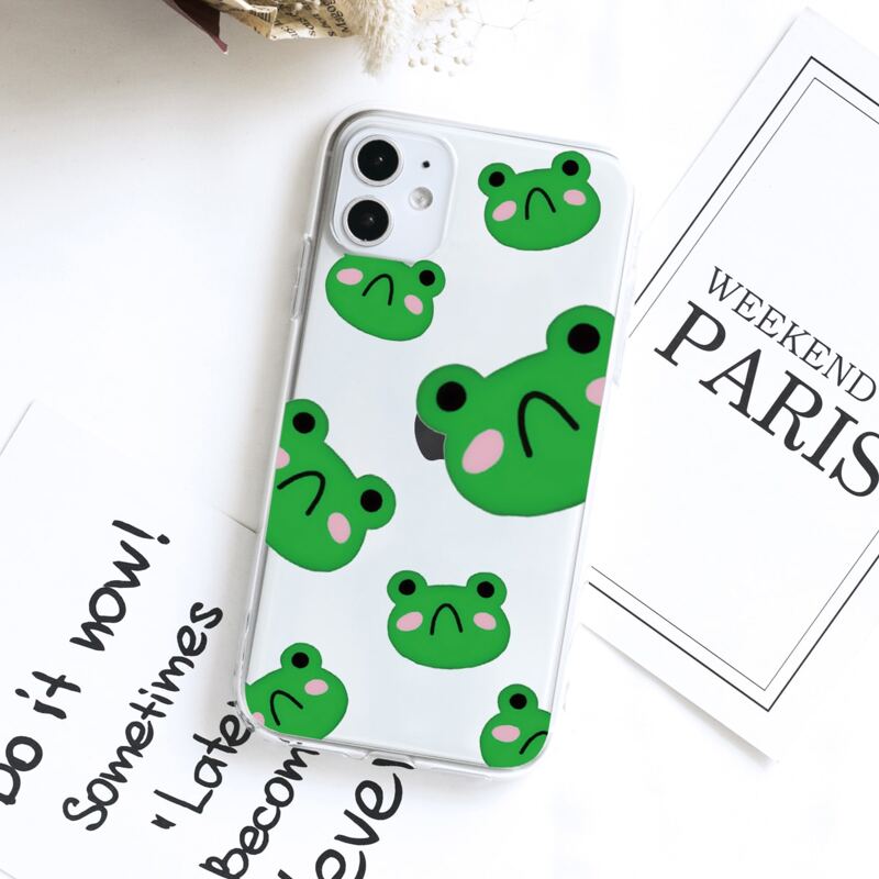 

Cartoon Frog iPhone Case, Green