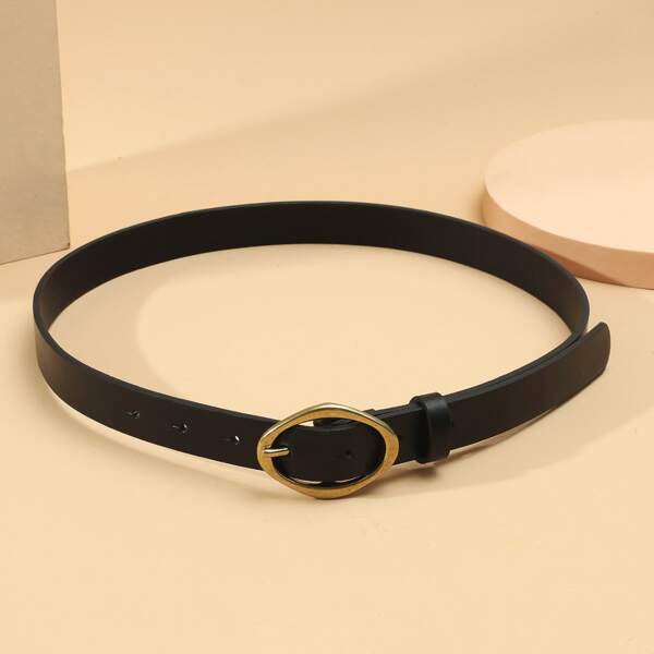

Geo Buckle Belt, Black