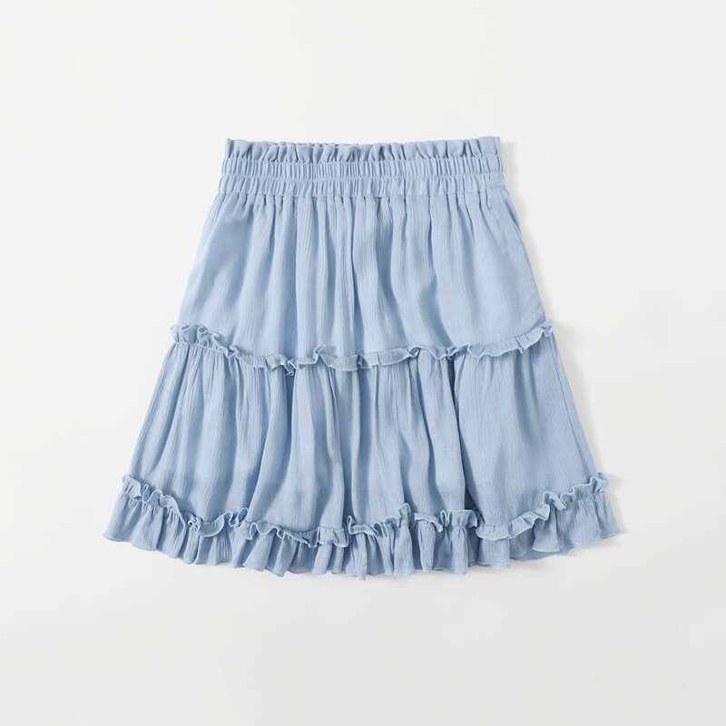 

Solid Frill Skirt, Baby blue