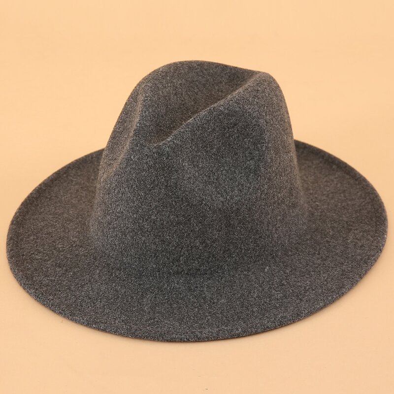 

Solid Fedora Hat, Dark grey