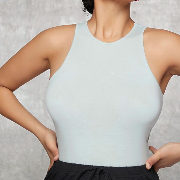 

Maternity Solid Slim Tank Top, Mint green