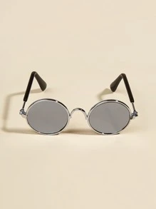 1 cặp ống kính tròn ống kính thú cưng - Xám - Xem 2