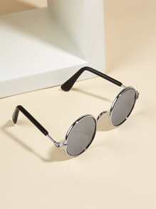 1 cặp ống kính tròn ống kính thú cưng - Xám - Xem 3