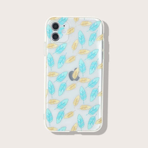 

Leaf Print Clear iPhone Case